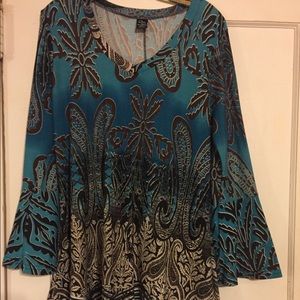 Flare bottom tunic top